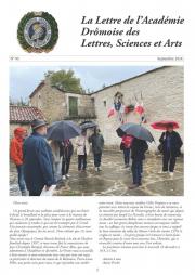 La Lettre de l'Académie Drômoise des Lettres, Sciences et Arts n° 95